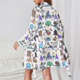 thumbnail image 2 of Happiest Place on Earth Collection Night Robe Long Sleeve V Neck Robe With Belt Women's Sleepwear Dresses, 2 of 9