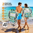 thumbnail image 6 of Tall Beach Chair 2 Pack Lightweight, Backpack Beach Chair for Adults with 5-Position, Cooler Bag, Cup Holders, Towel Bar, Lightweight Folding Beach Camping Chairs, 6 of 15