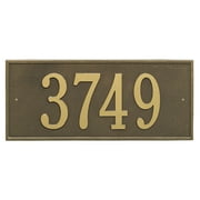 Whitehall Products 1326AB Estate Wall One Line Hartford Address Plaque, Antique Brass