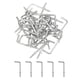 thumbnail image 1 of Ganchos en forma de L Uxcell, paquete de 40, ganchos de tornillo de ángulo recto de 1 pulgada para colgar, plateado, 1 of 7