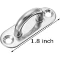 thumbnail image 3 of FrostHike 4 Pcs 1.8 Inch 304 Stainless Steel Ceiling Hooks Pad Eyes Plate Marine Hardware Hooks with Screws, 3 of 5