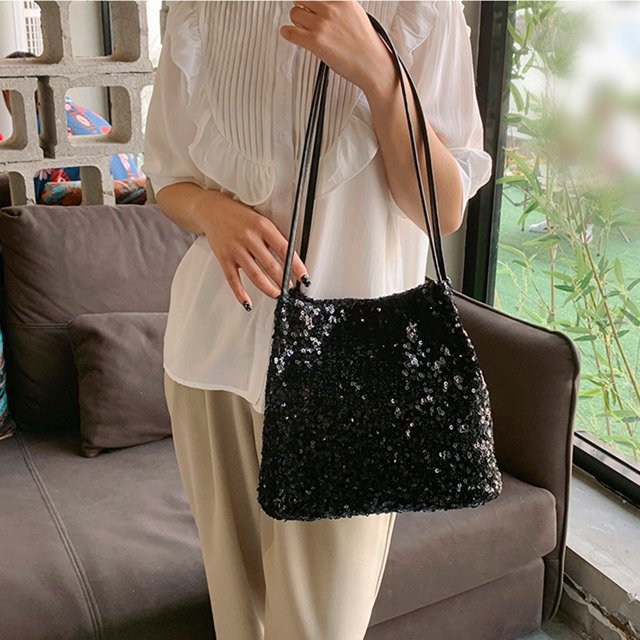 Bolsa De Hombro Bolsa de hombro compuesto para mujer Lentejuelas de gran capacidad Transpirable para el ocio diario Sywqhk Para Estrenar