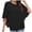 Black, variant on Womens T Shirts Short Sleeve Crewneck Solid Color T-shirt Summer Flowy Loose Breathable Casual Daily Tops Black L