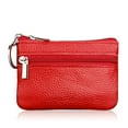 thumbnail image 1 of Women's Genuine Leather Coin Purse Mini Pouch Change Wallet with Keychain, 1 of 6