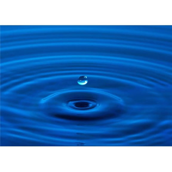 Blue Droplet Poster Print, Large - 36 x 24