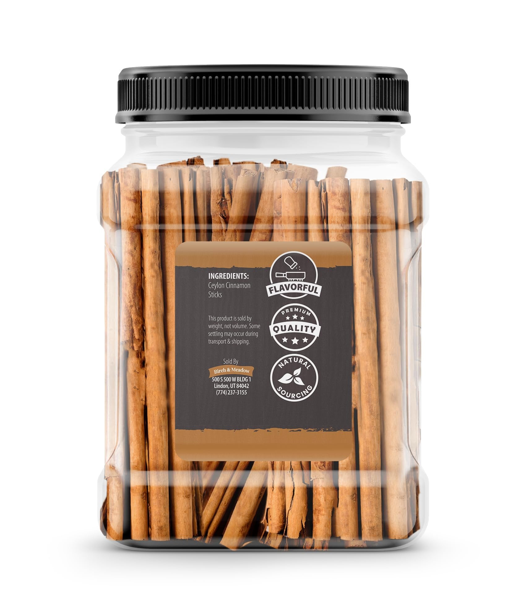 Birch & Meadow Ceylon Cinnamon Sticks, 14.4 oz, True Cinnamon, Whole Sticks