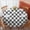 Gray And White, variant on Yellow and White Checkered Pattern Round Tablecloth 60"x60", Wrinkle Resistant Wipeable Table Cover for Kitchen Dining Room Picnic Patio and Party