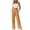 Orange, variant on hoksml Women's High Waist Wide Leg Pants, Casual Drawstring Linen Pants with Pockets and Side Slits