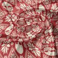 thumbnail image 5 of Ambesonne Nordic Window Valance, Needlework Skull Motif, 54" X 18", Red Beige, 5 of 5