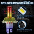 thumbnail image 4 of Potente bombilla LED H4 para motocicleta, actualización de versión 2020, 3 lados, 360 grados Cob H4 oso de fresa Electrónica, 4 of 4