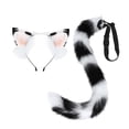 thumbnail image 2 of BELOVING Serre-Tête Oreilles de Chat et Accessoire de Costume à Longue Queue pour Jeu de Rôle de Carnaval Noir Blanc, 2 of 10