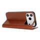 thumbnail image 4 of For iPhone 17 Pro Max Case Crazy Horse Texture Split Leather Wallet Phone Cover - Dark Brown, 4 of 5
