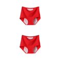 thumbnail image 1 of Minnieouse Bragas menstruales confiables Seguridad y comodidad en una Bragas menstruales de cintura alta Bragas de mujer rojo rojo 2Conjunto, 1 of 6