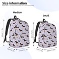 thumbnail image 2 of Disketp Dachshund Dog print Canvas Backpack Lightweight Travel Daypack Student Rucksack Laptop Backpack-Small, 2 of 5