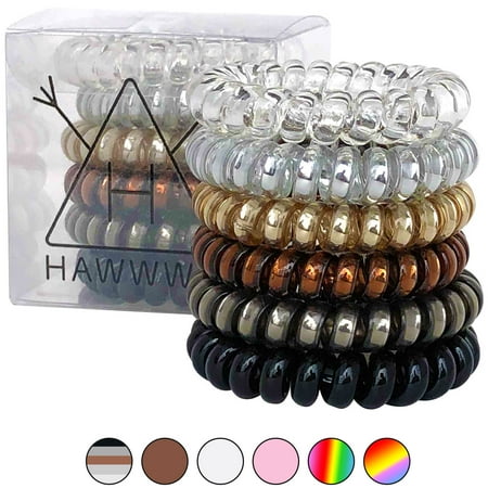 Hawwwy Hawwwy Spiral Hair Ties 6 Pack In Cute Gift Box The Best