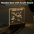 thumbnail image 6 of 6-Pack Led Wooden Acrylic Light Base and Blanks, 7''LED Lights Display Stand, Transparent Acrylic Night Lights with USB Cables for Crystal Art, Night Light, Glass, DIY$$Home Decor, Kitchen, & Other, 6 of 7