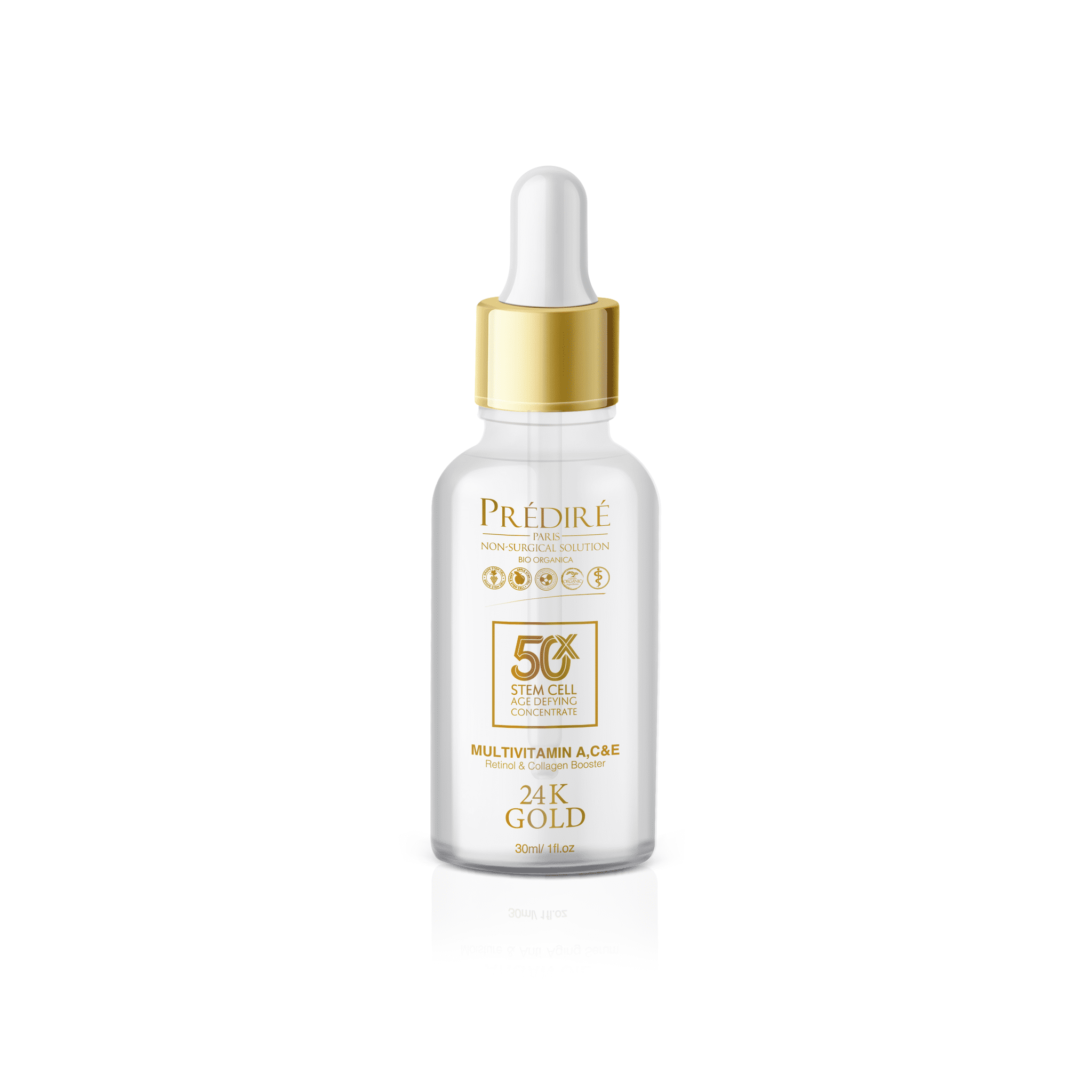 Predire Paris Premium MultiVitamin A, C, E Retinol & Collagen Booster 24K Gold Serum Predire Paris Premium MultiVitamin A, C, E Retinol & Collagen Booster 24K Gold Serum