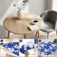 thumbnail image 3 of Round Fitted Tablecloth with Elastic Edge Design Table Cover Waterproof Stain-Resistant Wipeable Table Cloth Best for 42"-46" Round Tables for Outdoor Indoor Floral, 3 of 4