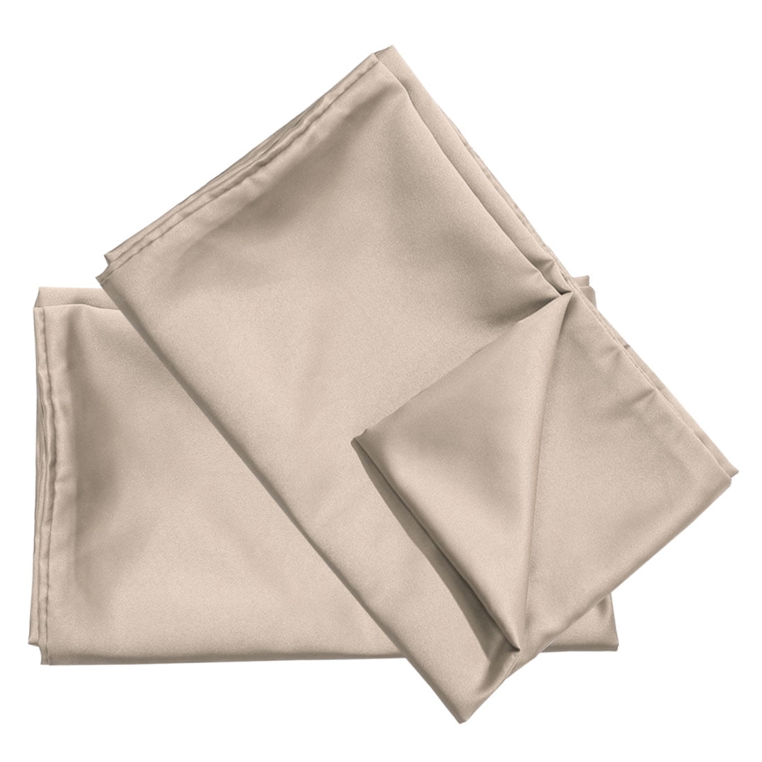 Unique Bargains Silky Satin Pillow Cases Covers Set of 2 Light Tan King