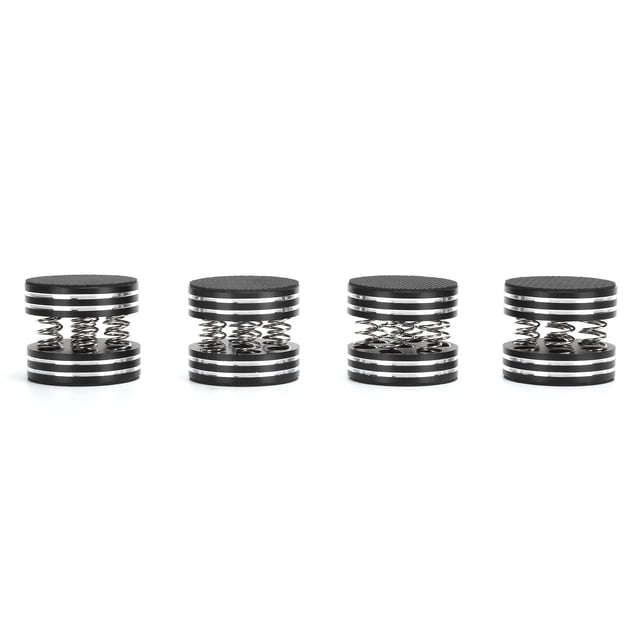 4PCS Spring Speaker Spikes Sound Dampening Feet for HiFi Amplifier/Speaker/Turntable/PlayerBlack