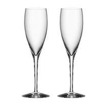 Orrefors More 5 Fl. Oz. Stemmed Champagne Flute Glasses - Set of 2, Festive Glasses - Kitchen & Dining Crystal Glassware, Versatile Serving for Sparkling Wine & Mimosa, Dishwasher Safe