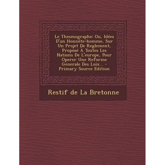 Le Thesmographe (Paperback)