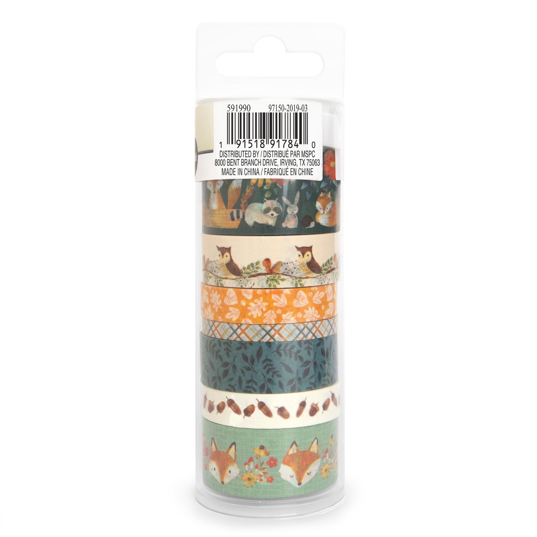 Recollections Animals Crafting Washi Tape Set, 12 Packs: 7 ct. (84 total)