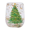 thumbnail image 1 of Multipurpose Double Glass Christmas Cup Anti-scald Star Cup Sequins, 1 of 8