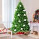 thumbnail image 4 of Adornos navideños, 4 bolas navideñas flocadas, juego de decoración navideña. Varios estilos de adornos para árboles de Navidad que también se pueden usar para otras fiestas., 4 of 5