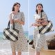 thumbnail image 2 of Bolso tejido BOYATU de piel vegana para mujer, blanquecino y negro, 2 of 9