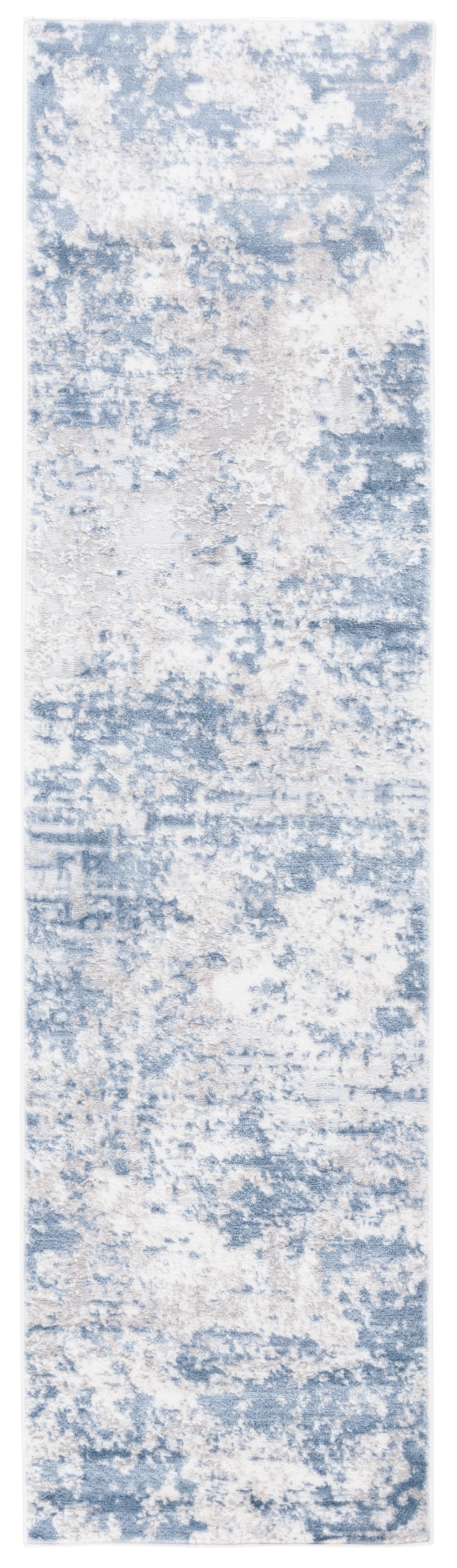 SAFAVIEH Amelia Alastar Abstract Distressed Runner Rug, Dark Blue/Gray, 2'2" x 6'