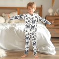 thumbnail image 6 of Dailycode Cotton Pajama Set Snug Fit Long Sleeve Top and Pants for 18M-8Y Cute Bulldog Faces and Pawprints, 6 of 7