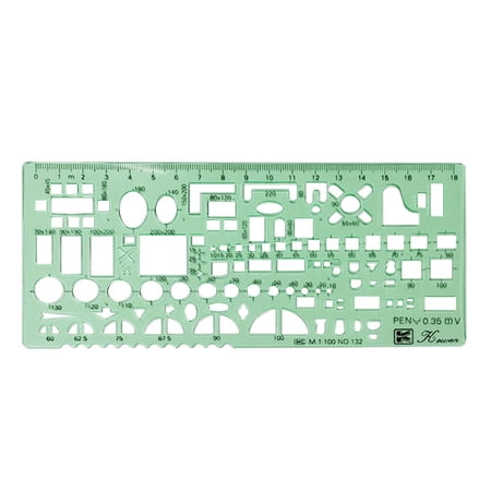 Scale Decal Mill Ruler Conical Type Set Transparent Ruler Scale Portable Rulers Multi-functional Measuring Tool ...