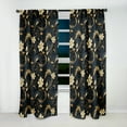 thumbnail image 3 of Designart "Mysterious Elegance In Black And Gold I" Marble Blackout Curtain Single Panel, 3 of 4