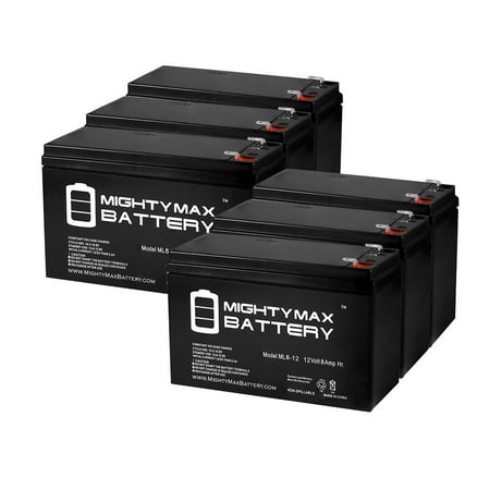 Doorking Telephone Entry - 12V 8Ah SLA Replaces DoorKing 1834 Telephone Entry System - 6 Pack