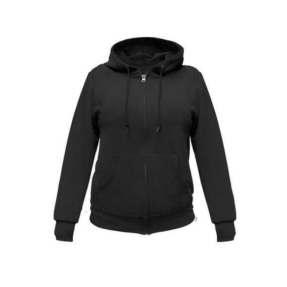 Sudadera Fruit of the Loom Para mujer con capucha y cierre, negro, talla G