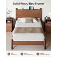 thumbnail image 5 of Solid Wood Full Bed Frame with Storage Headboard and Charging Station, Modern Full Size Platform Bed Frames, No Box Spring Needed, 5 of 9
