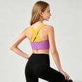 thumbnail image 3 of WUANDIXFA Teen Girl Bras Girls Training Bra Seamless Sports Bras for Teens Girls with Racerback Removable Pads,Light Purple,11-12 Years, 3 of 4