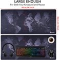 thumbnail image 4 of Large Mouse Pad Desk Pad, Extended Desktop Mat/Gaming Keyboard Mousepad Mat Non-Slip Rubber Base with Stitched Edges (XXL, 033-XXL), 4 of 6