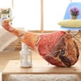 thumbnail image 4 of Almohada de peluche de simulación de jamón, juguete para sofá, divertida almohada para apoyarse, 4 of 8