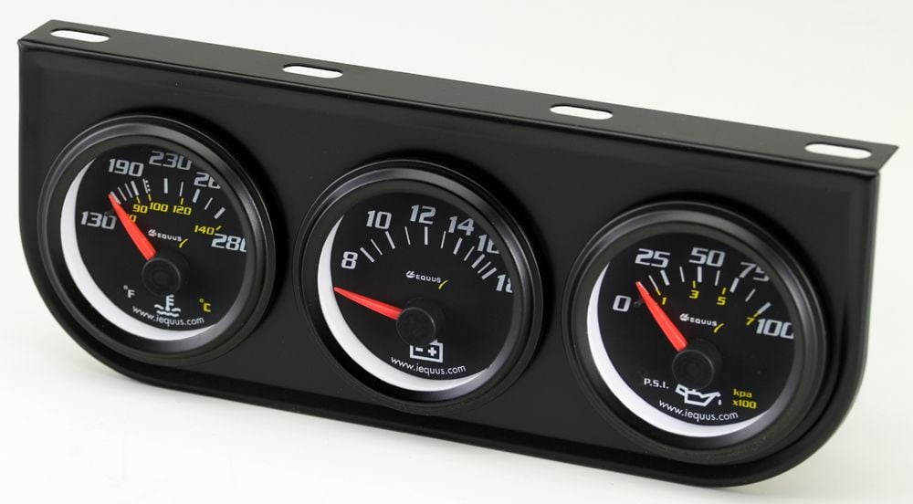 Equus Gauges 6200 6000 Series Gauge Oil Pressure/ Voltmeter/ Water