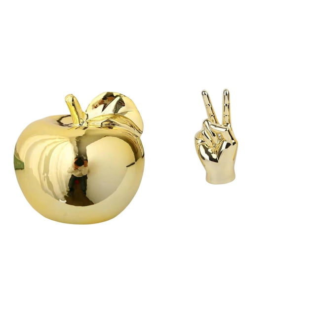Escultura de fruta, estatua decorativa, figura con gesto de mano, adorno moderno, material de resina cerámica, ideal para hogares, oficinas, escritori