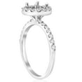 thumbnail image 3 of Pompeii 1/2ct Diamond Halo Engagement Ring Setting 14K White Gold (G/H,SI), 3 of 5