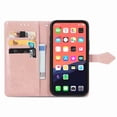 thumbnail image 3 of Dteck Wallet Embossed Case For Apple iPhone 13, Magnetic [Built-in Credit Card Slots] Flip Folio Floral Patterned PU Leather Stand Cover Case,rosegold, 3 of 8