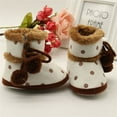 thumbnail image 5 of Lovebay Infant Boots Winter Baby Girl Shoes Soft Sole Anti-Slip Toddler Snow Warm Prewalker Newborn Slippers Wave Point Brown 0-6 Months, 5 of 7