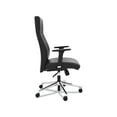 thumbnail image 3 of Define Executive High-Back Leather Chair Supports up to 250 lbs., Black Seat/Black Back, Polished Chrome Base, 3 of 6