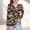 Camouflage, variant on Girls Camo Pattern Shirt V Neck Long Sleeve Pullover Blouse Casual School Daily Wear