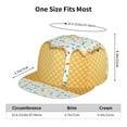 thumbnail image 6 of Haiem White Ice Cream Classic Snapback Cap Flat Bill Hat Baseball Cap Adjustable Size Cotton Dad Hat, 6 of 9