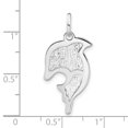 thumbnail image 3 of Sterling Silver Polished and Textured Dolphin Pendant QC7664, 3 of 3