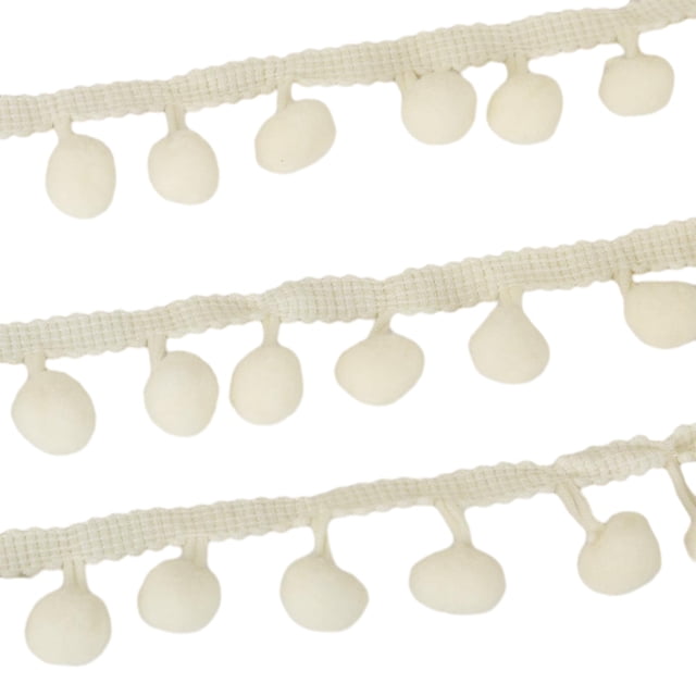 fastboy Add Touch Of Elegance To Sewing Projects Multiple Colors Available Pom Trim Ball Fringe Ribbon Beige